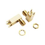 sma接头PCB板端弯式镀金母头