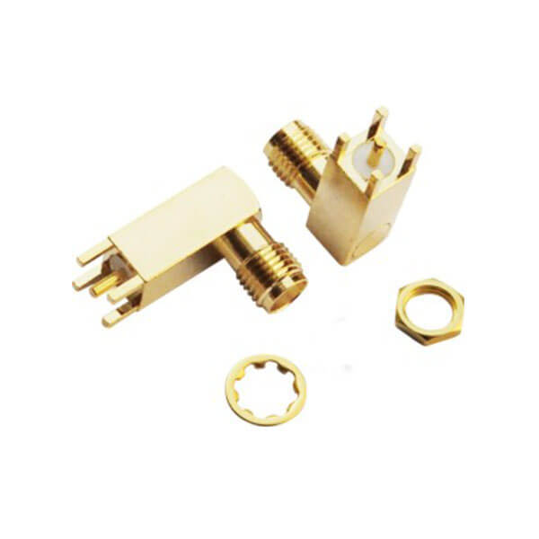 RHT-612-0002 sma接头PCB板端弯式镀金母头