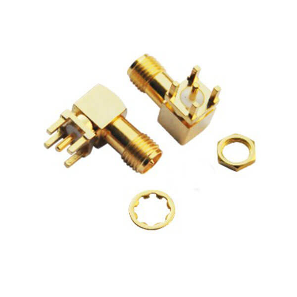 RHT-612-0003 sma接头反极性镀金弯式插座PCB板