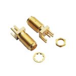 sma接头镀金直式母头边缘卡板