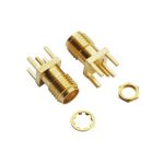 sma连接器母头pcb直插板端