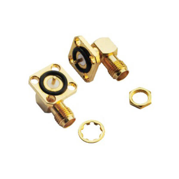RHT-612-0013 sma4孔方形法兰面板连接器防水