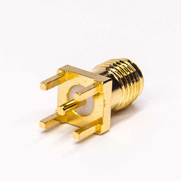 同轴sma接头直式母头镀金穿孔接PCB板