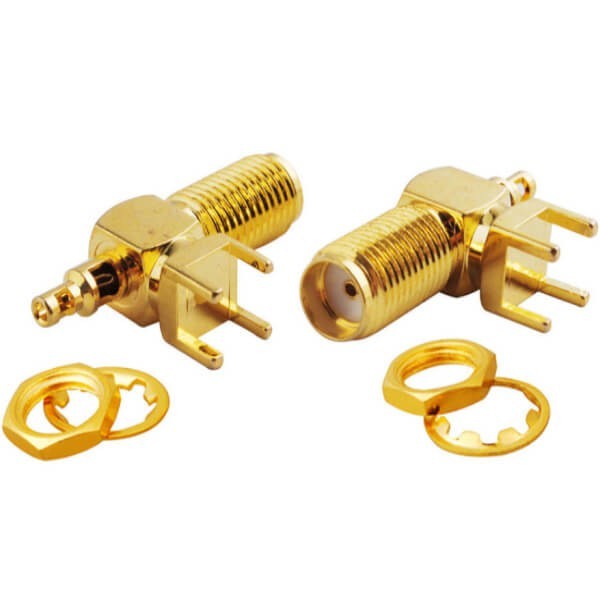 SMA插板焊线弯式连接器