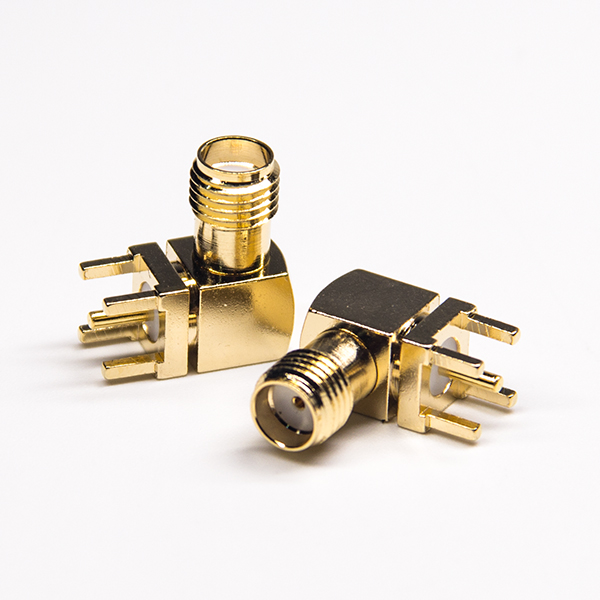 插板sma接头弯式母头连接器面板安装接PCB板