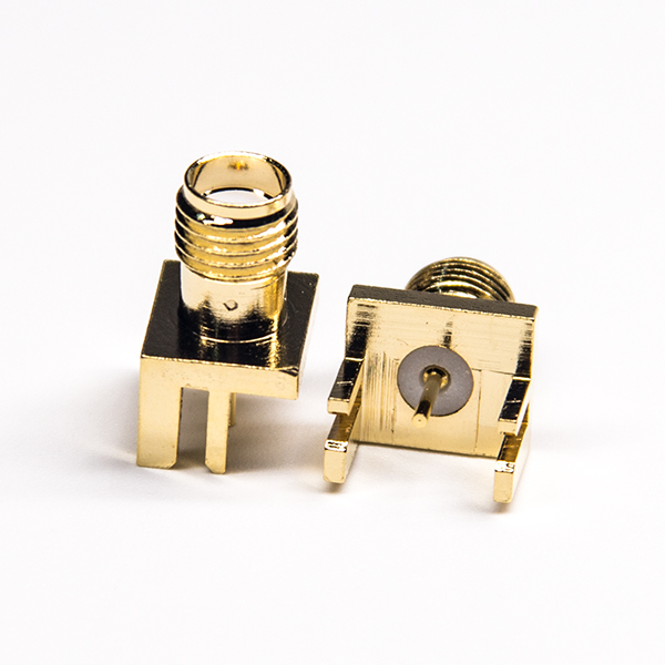 卡板式sma连接器50欧姆直式母头面板安装卡板式