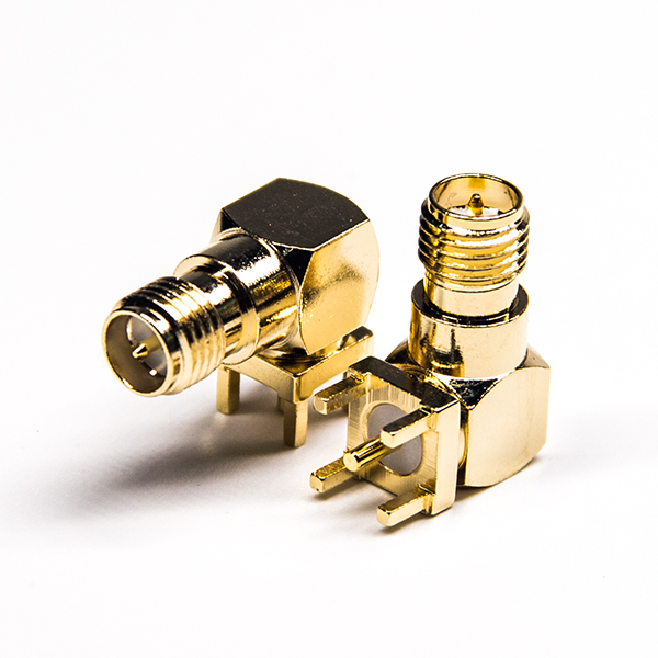 优质sma接头反极母头弯式连接器穿孔接PCB板