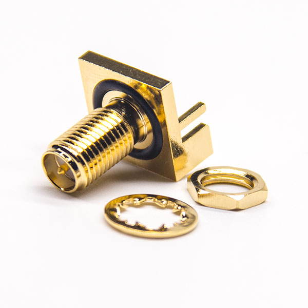 RP SMA接口母头公头针连接器直式穿墙卡板式面板安装防水