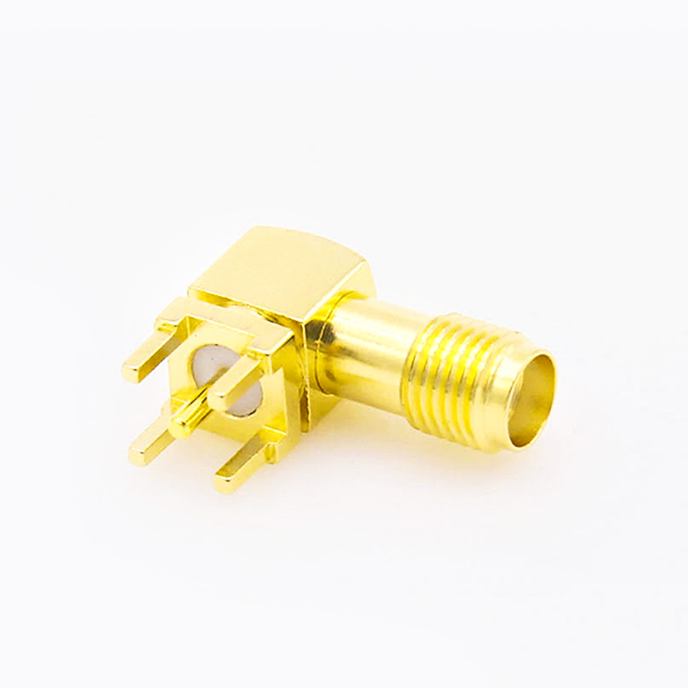 SMA母头连接器PCB安装弯插型