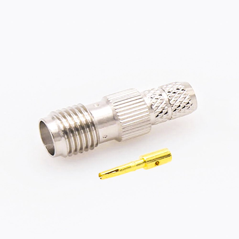 压接SMA连接器母头直式用于RG58 / RG142线缆